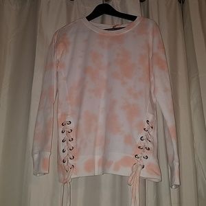 Lace up Modern Tye Dye Sweatshirt